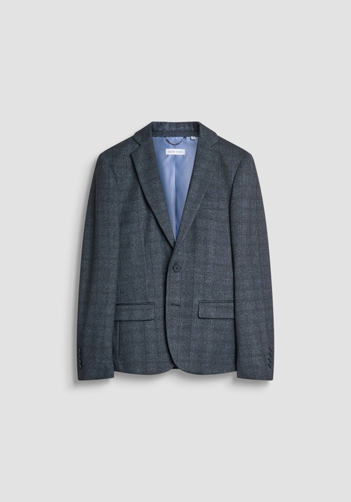 SUPER SLIM FIT JACKET "ASHE" IN VISCOSE BLEND STRETCH CLASSIC PATTERN - Men's Jackets and Gilets | Antony Morato Online Shop