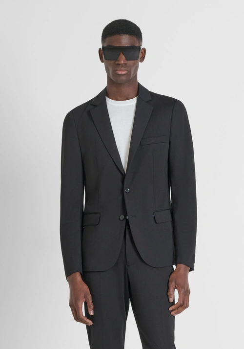 VESTE SLIM FIT « BONNIE » EN SERGÉ ÉLASTIQUE - Costumes de Cérémonie Homme | Antony Morato Online Shop