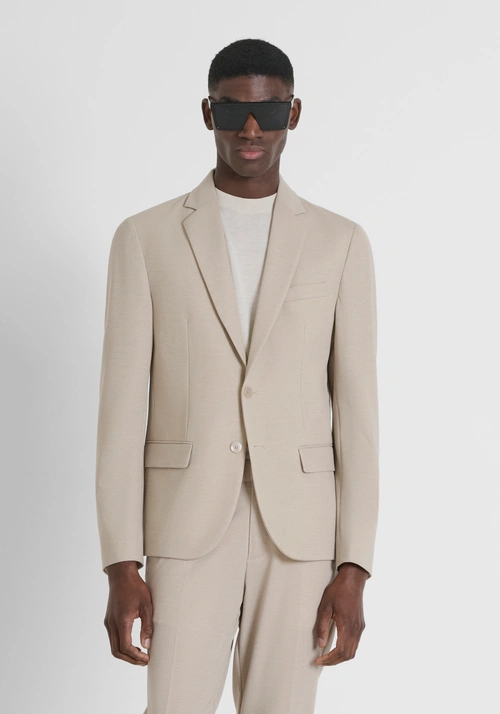 "ASHE" SUPER SLIM FIT JACKET IN STRETCH VISCOSE BLEND FABRIC - Clothing | Antony Morato Online Shop