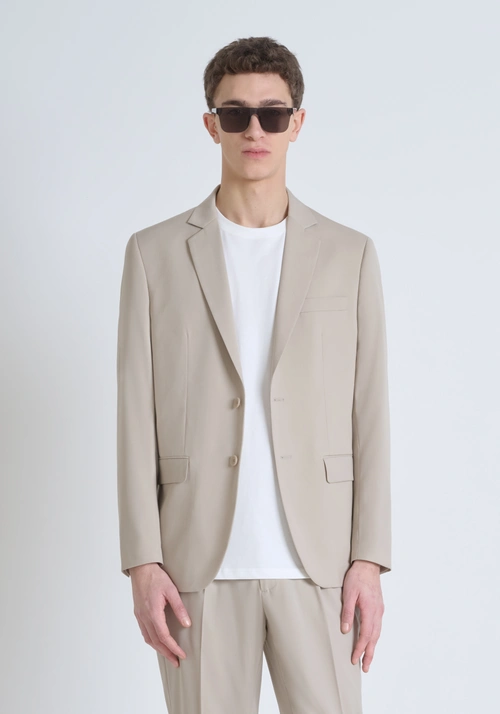 VESTE DROITE REGULAR STRAIGHT FIT « CORA » EN VISCOSE MÉLANGÉE STRETCH - Vestes et Gilets | Antony Morato Online Shop