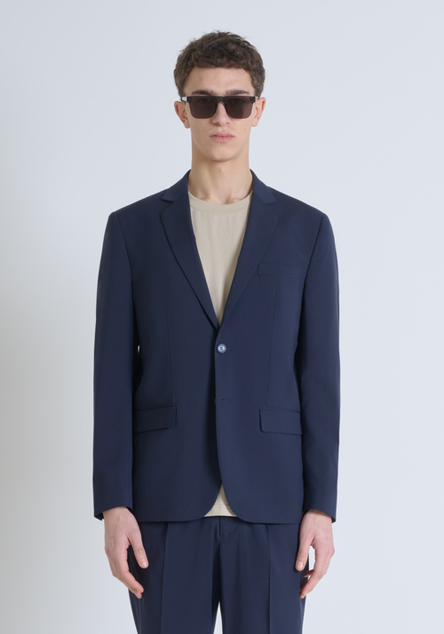VESTE DROITE REGULAR STRAIGHT FIT « CORA » EN VISCOSE MÉLANGÉE STRETCH - Vestes et Gilets | Antony Morato Online Shop