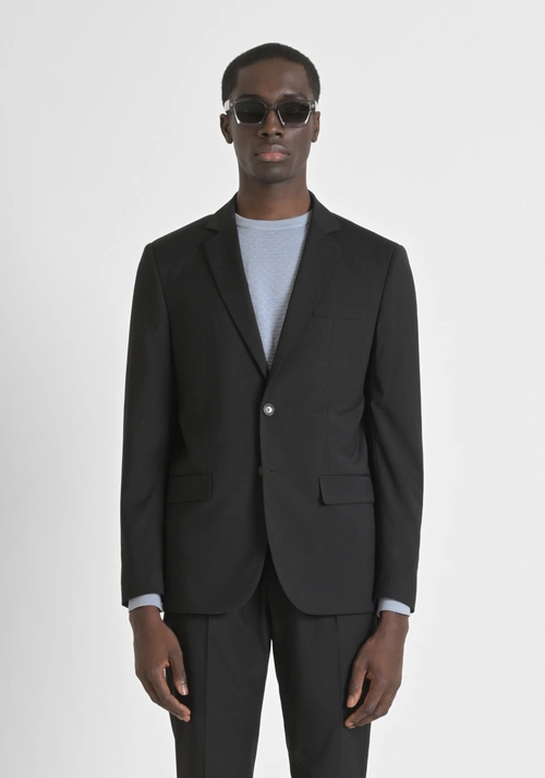 "CORA" REGULAR STRAIGHT FIT SINGLE-BREASTED JACKET IN STRETCH VISCOSE BLEND - Men's Formal Wear | Antony Morato Online Shop