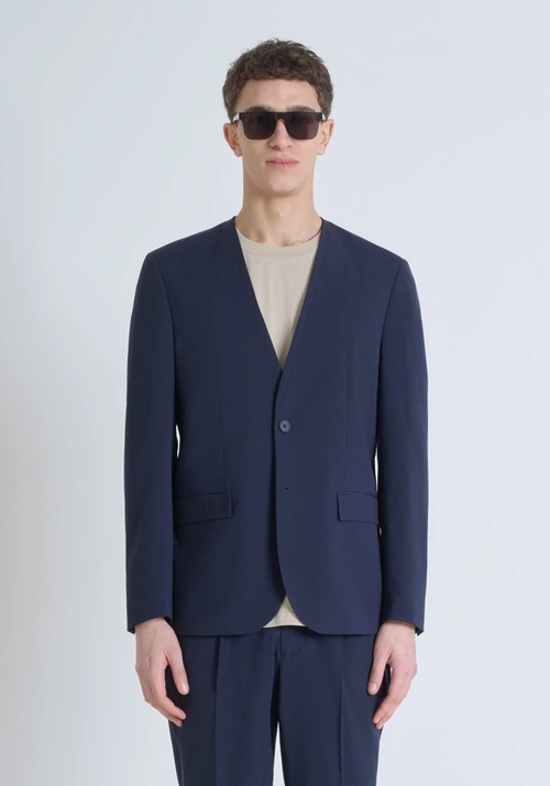 VESTE REGULAR FIT « ROGER » EN TISSU DE LYOCELL ET COTON MÉLANGÉS - Vestes et Gilets | Antony Morato Online Shop