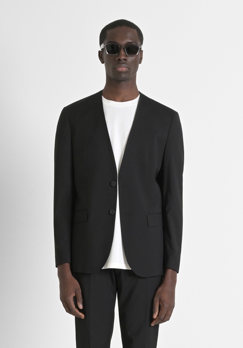 VESTE REGULAR FIT « ROGER » EN TISSU DE LYOCELL ET COTON MÉLANGÉS - Costumes de Cérémonie Homme | Antony Morato Online Shop