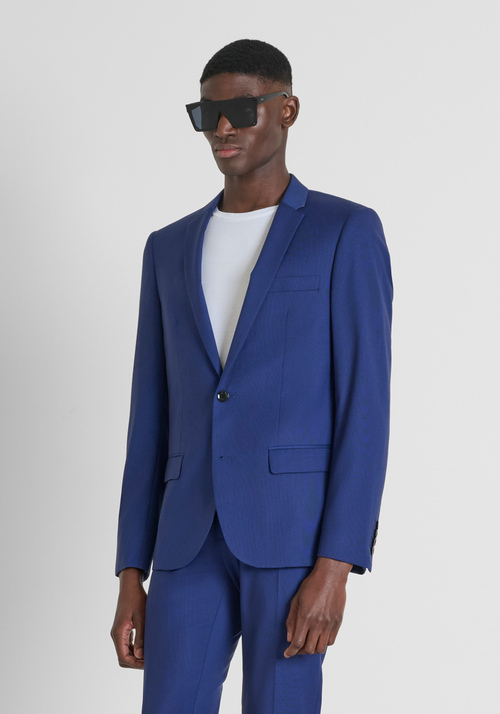 JACKET SLIM FIT "BONNIE" IN STRETCH VISCOSE BLEND WITH MICRO PATTERN - Costumes de Cérémonie Homme | Antony Morato Online Shop