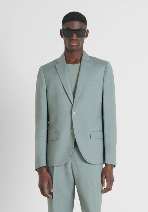 REGULAR FIT JACKET "LUIS" IN LINEN VISCOSE BLEND - Abbigliamento uomo | Antony Morato Online Shop