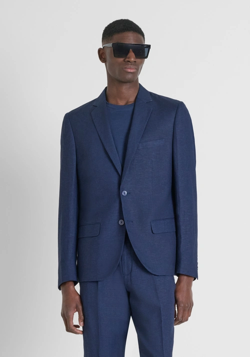 REGULAR FIT JACKET "LUIS" IN LINEN VISCOSE BLEND - Abbigliamento uomo | Antony Morato Online Shop