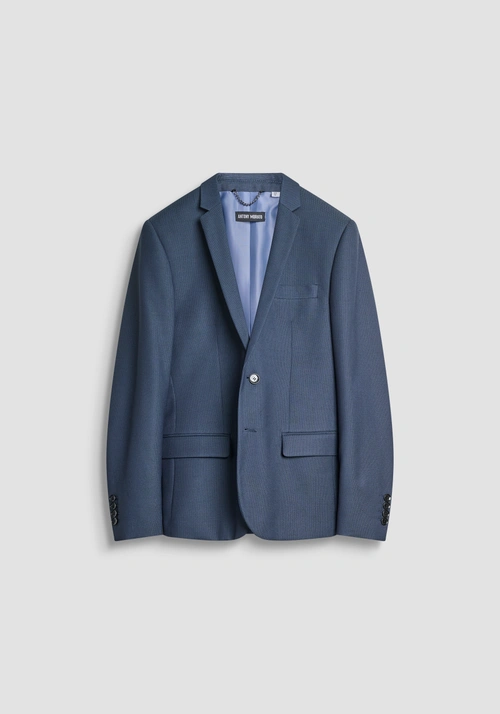 "BONNIE" SLIM FIT JACKET IN VISCOSE BLEND WITH MICRO PATTERN - Vestes et Gilets | Antony Morato Online Shop