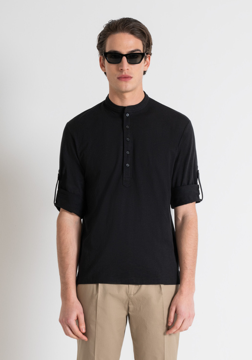 T-SHIRT REGULAR FIT IN COTONE FIAMMATO CON STAMPA LOGO GOMMATA AD INIEZIONE - T-shirts & Polo Uomo | Antony Morato Online Shop