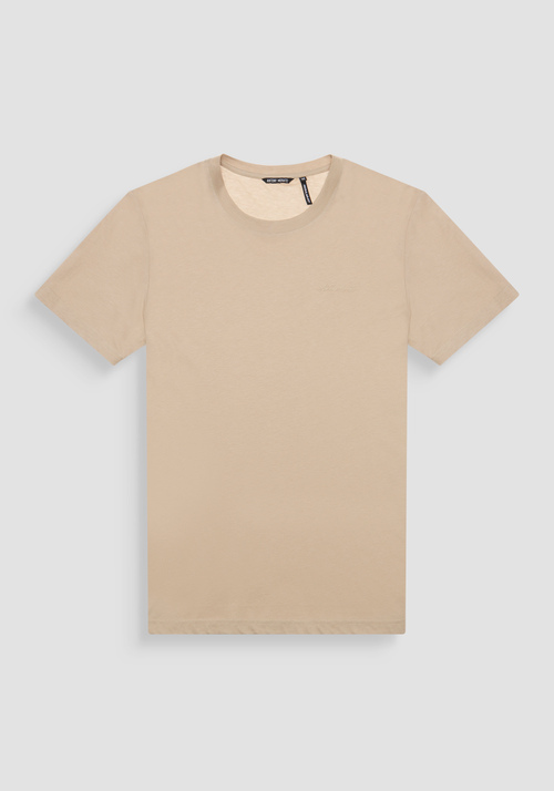 T-SHIRT REGULAR FIT IN COTTON VISCOSE BLEND WITH RUBBER LOGO PRINT - Men's T-shirts & Polo | Antony Morato Online Shop