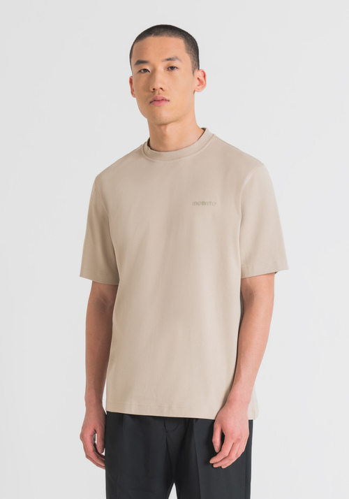 RELAXED FIT T-SHIRT IN COTTON JERSEY WITH EMBOSSED LOGO PRINT - Men's T-shirts & Polo | Antony Morato Online Shop