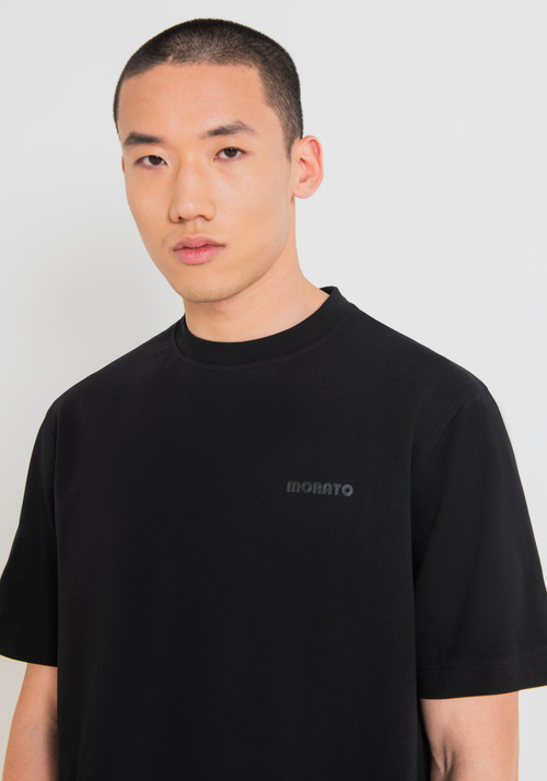 RELAXED FIT COTTON JERSEY T-SHIRT WITH EMBOSSED MATT LOGO PRINT - Clothing | Antony Morato Online Shop