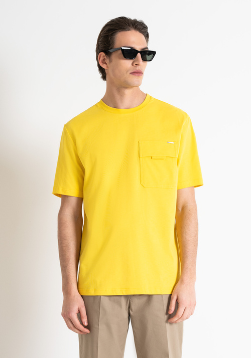 RELAXED FIT T-SHIRT IN COTTON WITH LOGO PLAQUE - Men's T-shirts & Polo | Antony Morato Online Shop