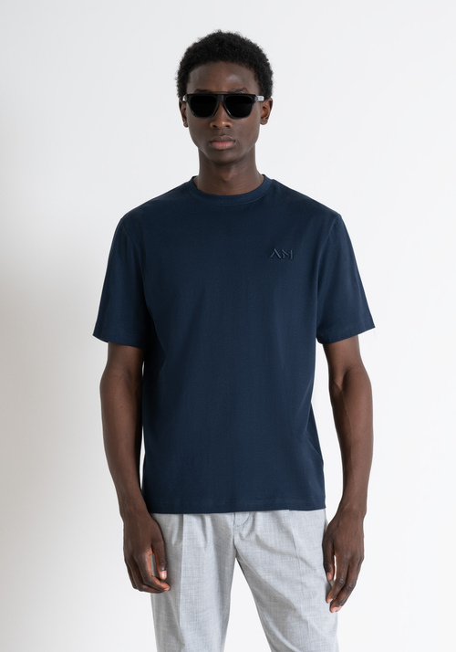 RELAXED FIT T-SHIRT IN COTTON WITH EMBROIDERED LOGO - Men's T-shirts & Polo | Antony Morato Online Shop