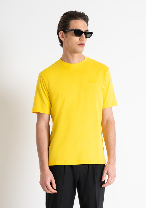 RELAXED FIT COTTON T-SHIRT WITH EMBROIDERED LOGO - T-shirts et polos | Antony Morato Online Shop