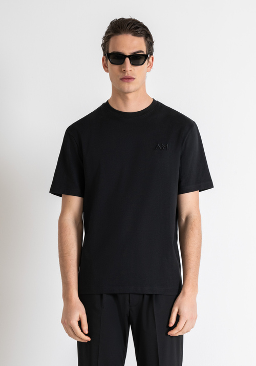 RELAXED FIT T-SHIRT IN COTTON WITH EMBROIDERED LOGO - Men's T-shirts & Polo | Antony Morato Online Shop