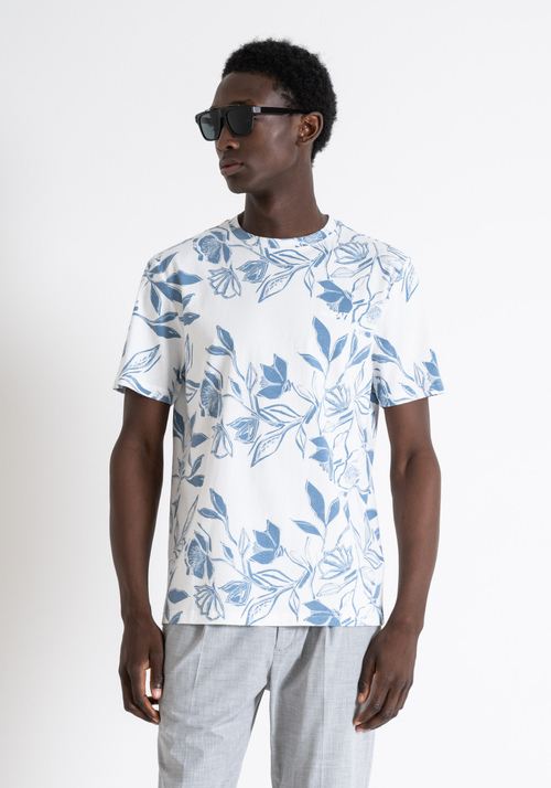 COTTON JERSEY REGULAR FIT T-SHIRT WITH RUBBERIZED LOGO PRINT - Men's T-shirts & Polo | Antony Morato Online Shop