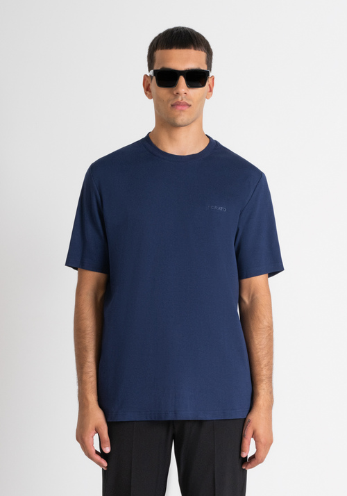 CAMISETA RELAXED FIT DE ALGODON AZUL SUAVE Antony Morato