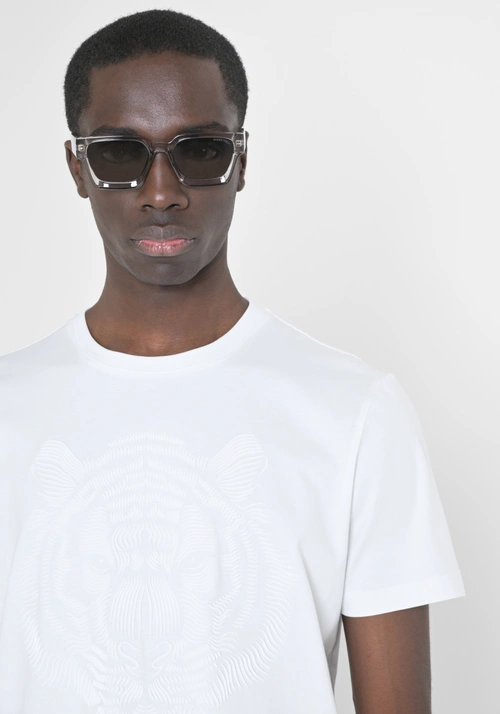 REGULAR FIT COTTON JERSEY T-SHIRT WITH TIGER PRINT - Men's T-shirts & Polo | Antony Morato Online Shop