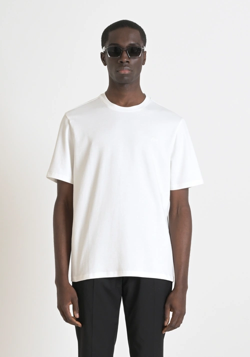 RELAXED FIT T-SHIRT IN 100% COTTON JERSEY WITH EMBROIDERED LOGO - Mood Jakarta | Antony Morato Online Shop