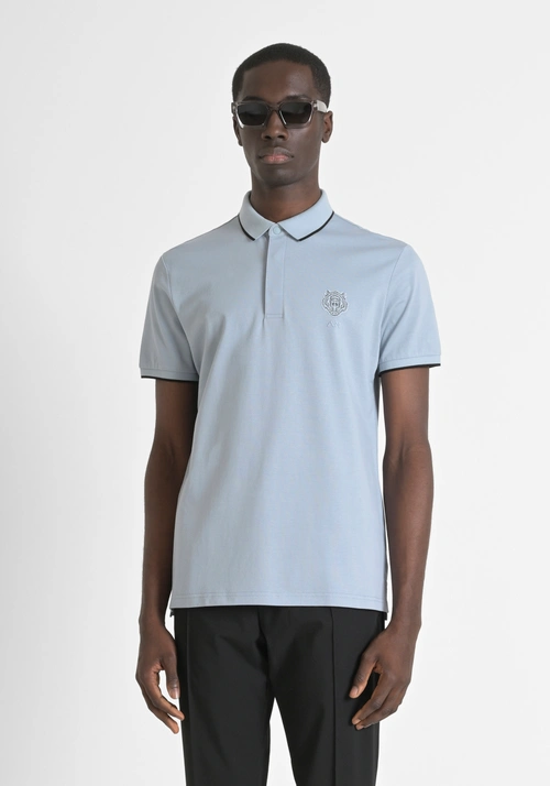 POLO REGULAR FIT DE PIQUÉ DE ALGODÓN CON PARCHE DE TIGRE - Camisetas y polo | Antony Morato Online Shop