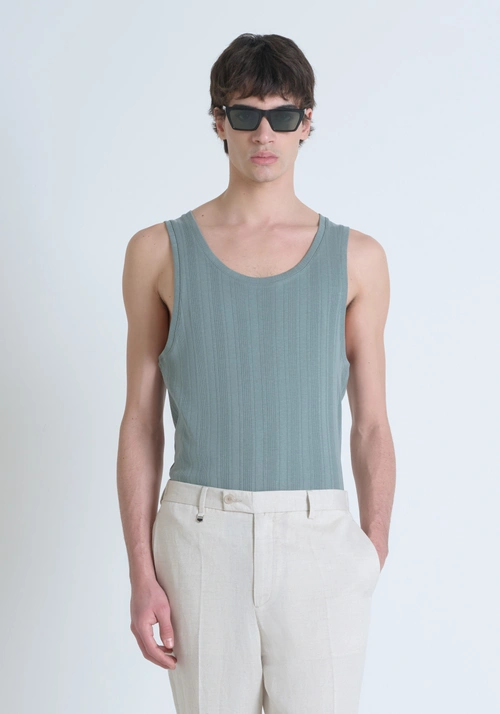 SLIM FIT T-SHIRT AUS LYOCELL-BAUMWOLLMISCHUNG MIT WASCHEFFEKT - Bekleidung | Antony Morato Online Shop