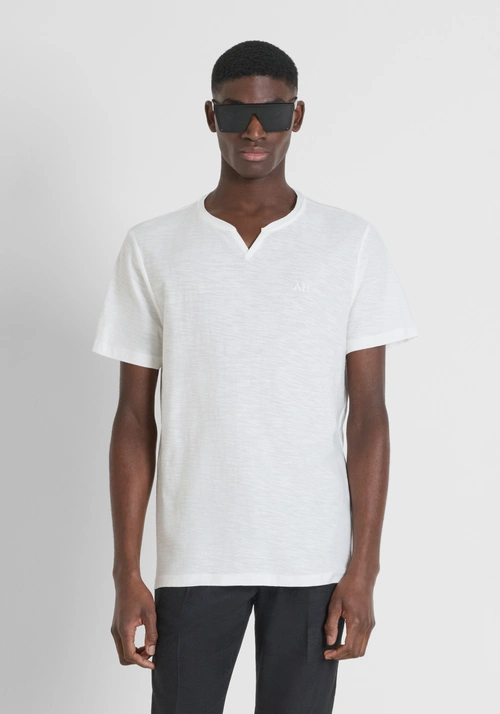 REGULAR FIT T-SHIRT IN JERSEY COTTON WITH EMBROIDERED LOGO - Mood Ho Chi Minh | Antony Morato Online Shop