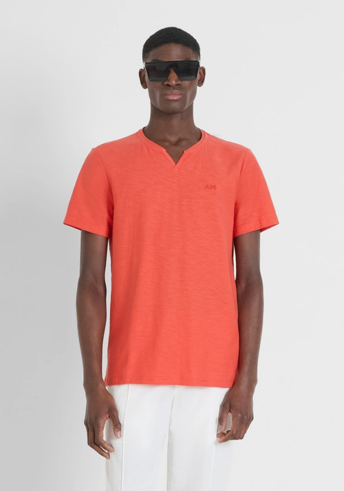 CAMISETA REGULAR FIT DE ALGODÓN JERSEY CON LOGOTIPO BORDADO - Ropa | Antony Morato Online Shop