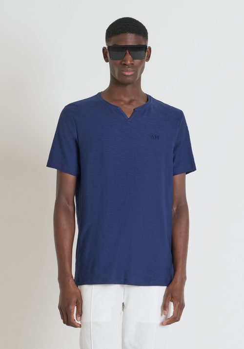 REGULAR FIT T-SHIRT IN JERSEY COTTON WITH EMBROIDERED LOGO - Mood Ho Chi Minh | Antony Morato Online Shop