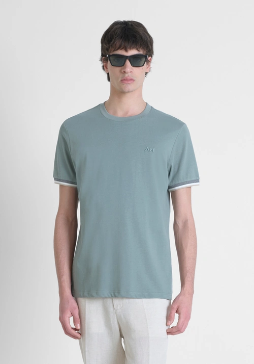POLO REGULAR FIT DE PUNTO DE ALGODÓN PURO CON MONOGRAMA ESTAMPADO - Camisetas y polo | Antony Morato Online Shop