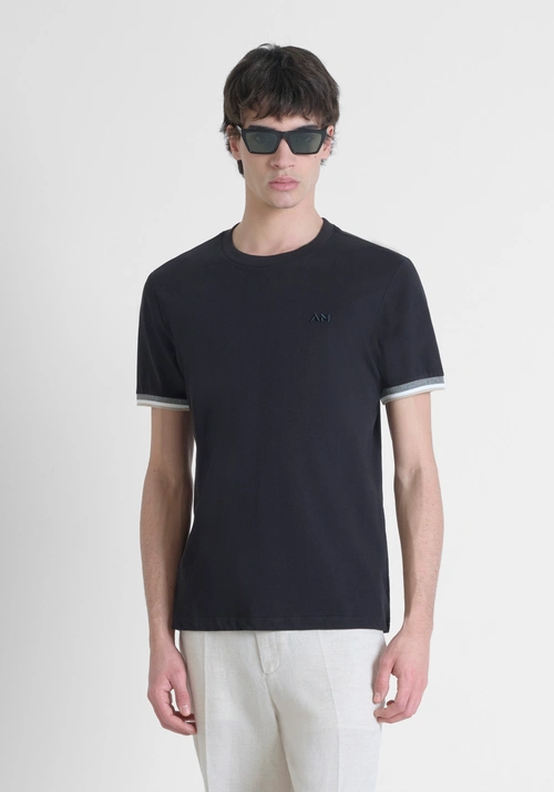 POLOSHIRT REGULAR FIT AUS REINEM BAUMWOLLJERSEY MIT MONOGRAMM-PRINT - Bekleidung | Antony Morato Online Shop