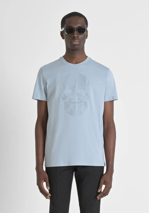 REGULAR FIT COTTON JERSEY T-SHIRT WITH RUBBERISED PRINT - Clothing | Antony Morato Online Shop