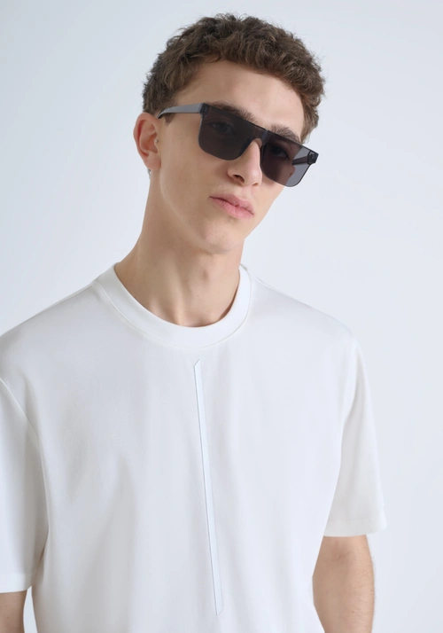 RELAXED FIT T-SHIRT IN PURE COTTON JERSEY WITH MINIMAL PRINT AND LOGO ON THE BACK - Mood Ho Chi Minh | Antony Morato Online Shop
