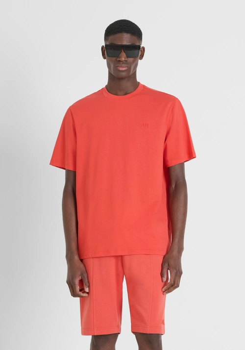 RELAXED T-SHIRT IN JERSEY COTTON WITH EMBROIDERED LOGO - Mood Ho Chi Minh | Antony Morato Online Shop