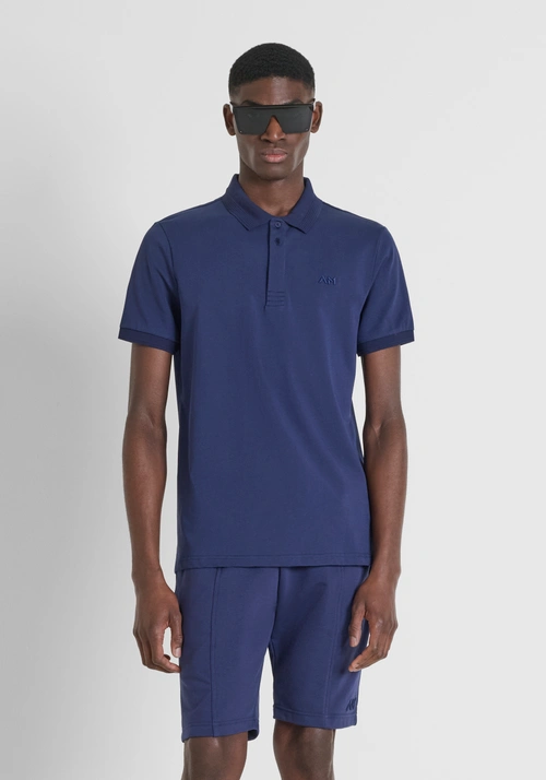 REGULAR FIT POLO IN JERSEY COTTON WITH EMBROIDERED LOGO - Mood Ho Chi Minh | Antony Morato Online Shop
