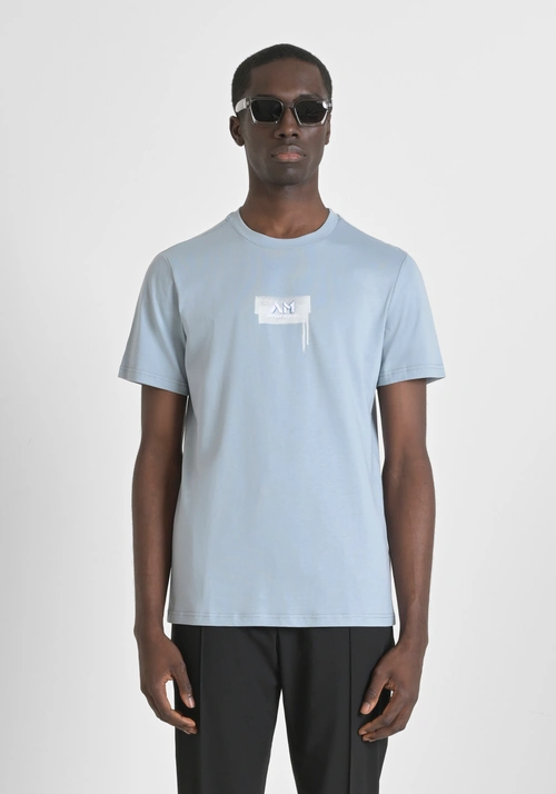 T-SHIRT REGULAR FIT IN JERSEY DI COTONE CON LOGO - Mood Jakarta | Antony Morato Online Shop