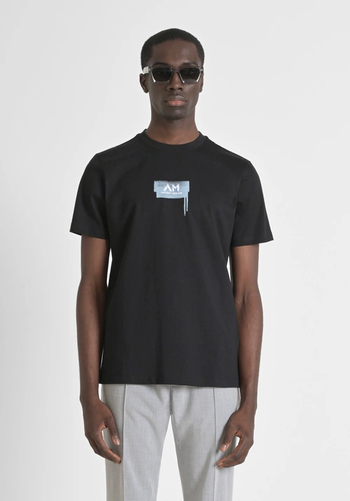 CAMISETA REGULAR FIT DE PUNTO DE ALGODÓN CON LOGOTIPO - Camisetas y polo | Antony Morato Online Shop