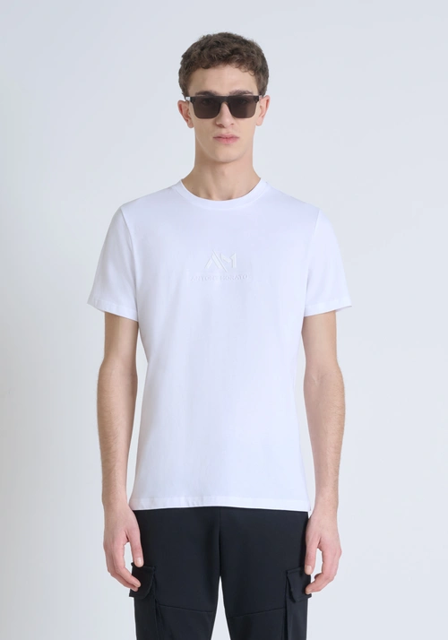 CAMISETA REGULAR FIT DE ALGODÓN CON LOGOTIPO ESTAMPADO - Camisetas y polo | Antony Morato Online Shop