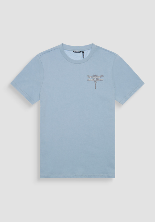 REGULAR FIT COTTON JERSEY T-SHIRT WITH SPONGE EFFECT PRINT - Men's T-shirts & Polo | Antony Morato Online Shop