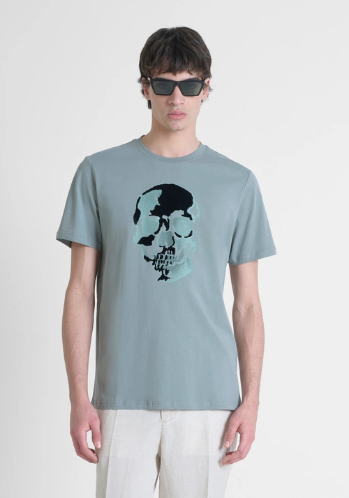CAMISETA REGULAR FIT DE PUNTO DE ALGODÓN CON ESTAMPADO EFECTO ESPONJA - Camisetas y polo | Antony Morato Online Shop