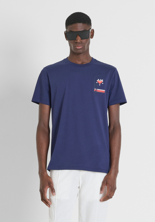 REGULAR FIT T-SHIRT IN JERSEY COTTON WITH PRINT - Summer Outfit | Antony Morato Online Shop