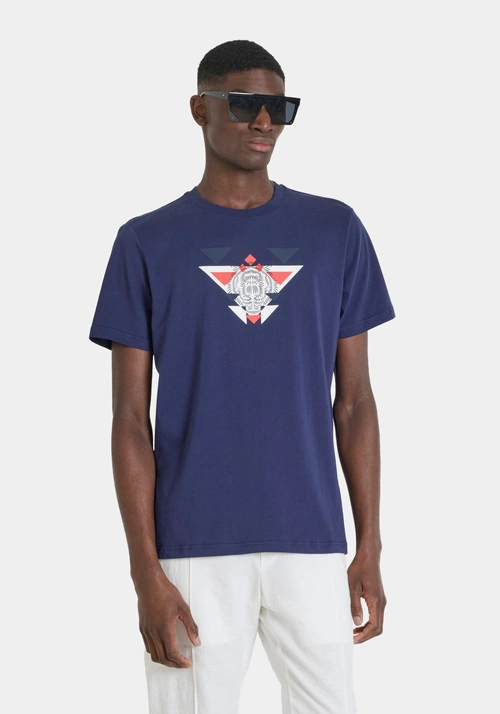 REGULAR FIT T-SHIRT IN JERSEY COTTON WITH RUBBER LOGO PRINT - Men's T-shirts & Polo | Antony Morato Online Shop