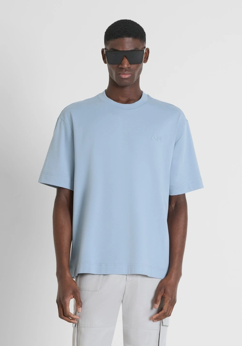 CAMISETA RELAXED FIT DE ALGODÓN CON MONOGRAMA EN EL LADO DEL CORAZÓN - Camisetas y polo | Antony Morato Online Shop