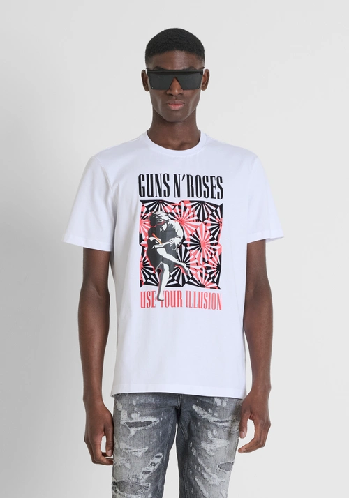 REGULAR FIT COTTON JERSEY T-SHIRT WITH PRINT - Capsule Guns N' Roses | Antony Morato Online Shop