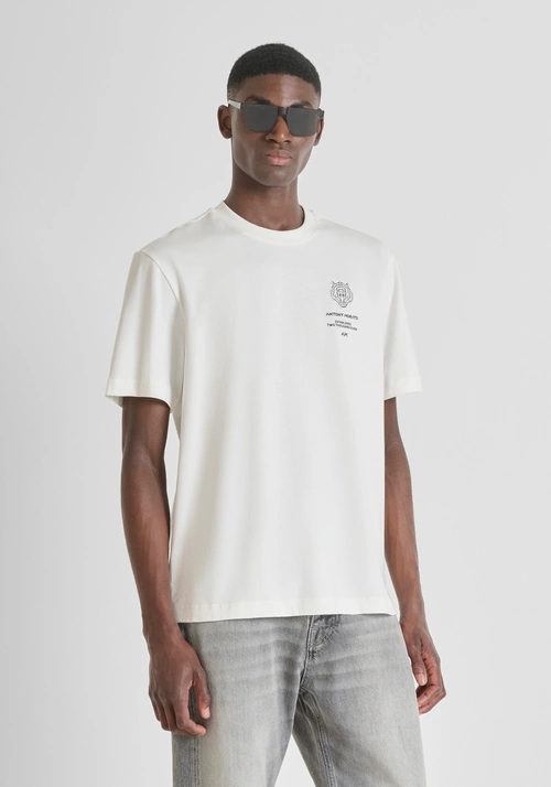 RELAXED FIT T-SHIRT IN COTTON WITH CONTRAST TIGER PRINT ON BACK - Preview Men's Collection Fall-Winter 2025 | Antony Morato Online Shop