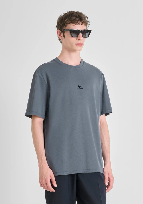 T-SHIRT RELAXED AUS BAUMWOLL-JERSEY MIT LOGO - T-Shirts & Poloshirts | Antony Morato Online Shop