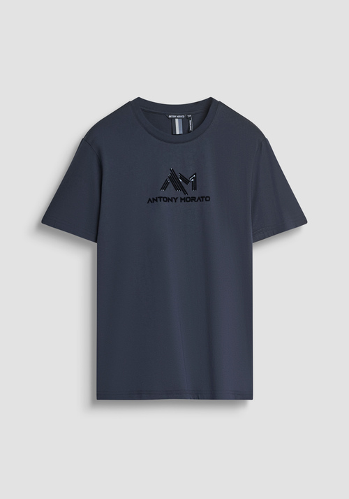 REGULAR FIT T-SHIRT IN COTTON JERSEY WITH LETTERING LOGO PRINT - Men's T-shirts & Polo | Antony Morato Online Shop