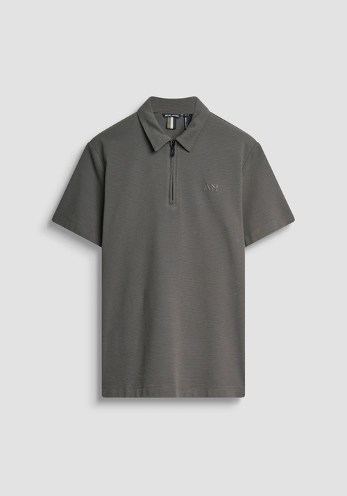 POLO REGULAR FIT IN JERSEY DI COTONE DOBBY CON LOGO RICAMATO - T-shirts & Polo Uomo | Antony Morato Online Shop