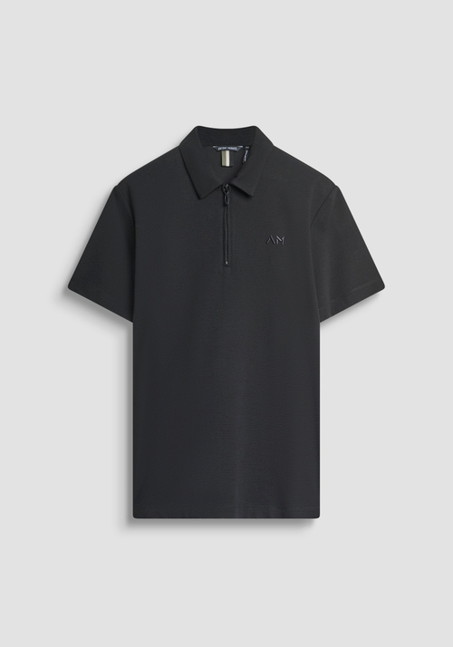 POLO REGULAR FIT IN JERSEY DI COTONE DOBBY CON LOGO RICAMATO - T-shirts & Polo Uomo | Antony Morato Online Shop
