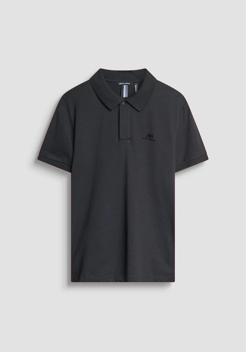 POLO REGULAR FIT IN JERSEY DI COTONE CON LOGO GOMMATO - T-shirts & Polo Uomo | Antony Morato Online Shop